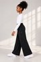 Girls' Wide-Leg Sweatpants – with Front Pockets and Zipper Detail - 5