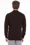 Brown Men's 100% Cotton Textured Knit Half Turtleneck Sweater Trist-1206 - 4