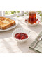 Parrot 6 Pieces White Leaf Patterned Mini Sauce Bowl – Jam Bowl and Breakfast Serving Bowl - 5