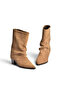 Z654940361 Mink Genuine Leather Suede Thick Heeled Drawstring Women's Boots - 6