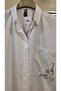 Women's White Shirt with Wide Cut Pockets and Bead Embroidery - 3