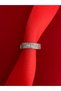 Ns-Baget Stone Curved Model Adjustable Silver Ring