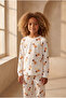 Children's Mouse Patterned Packaged Pajama Set Ecru - 4