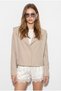 Women's Bitter Coffee Color Stand Collar Metal Button Detailed Lined Pocket Short Trench Coat 2815 60286458 - 2