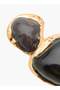 Metallic Sculpted Drop Earrings with Pushback Closure - 4