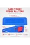 Kids Bento Lunch box, 5 Compartments Leak-Proof Food Organizer for Boys & Girls, BPA-Free School Meal Carrier with Spoon & Fork (Blue Red) - 4
