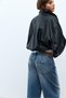 Dublesi paçalı cropped baggy jean - 5