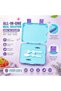 Kids Bento Lunch box, 5 Compartments Leak-Proof Food Organizer for Boys & Girls, BPA-Free School Meal Carrier with Spoon & Fork (Aqua) - 4