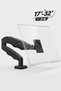 17-32 Inch Monitor Arm with Shock Absorber Full Motion Vesa Compatible Desk Clamp Monitor Stand (2-9 kg) - Black