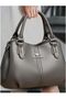 Luxury Soft Leather Handbag and Shoulder Bag - Bag with External Accessory and 3 Organized Main Pockets, Medium Size 27*31cm - 4
