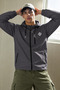 Men's Water-Resistant Raincoat & Windbreaker with Zipper Pockets in Dark Gray - 4