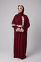 Practical Sandy Fabric One-Piece Prayer Dress with Attached Hijab Suitable for Hajj and Umrah - 3