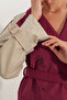 Women's Belted Short Trench Coat 5970 - D. Burgundy - 5