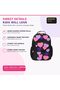 Girls School Bag Set, 3 Piece Kids Backpack Set with Lunch Bag & Pencil Case, Floral School Backpack for Girls, Multi Pocket Book Bag, Kindergarten, Travel & Everyday Use - Black - 3