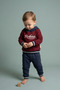 Baby Boy Hooded Kangaroo Pocket Printed 2-Piece Set - 2