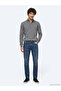 Indigo Straight Slim Fit Denim Cotton Blend Pants - 5