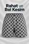 Men's Buttoned Boxer 50% Cotton 50% Polyester (Seher Authorized Seller) Patterned Boxer - 1 Piece - 3