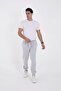 Men's Gray Sweatpants, Three-Thread Cotton, Baggy, Comfortable Cut, Elastic Cuffs