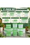 Food Storage Containers with Lids, 17 Piece Set, BPA-Free Plastic Freezer & Microwave Safe, Stackable & Nesting, Dishwasher Safe, Meal Prep & Leftovers, Assorted Sizes - 4