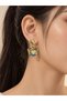 Colorful Enamel Detailed Dangle Heart Earrings Yrn-37 - 2