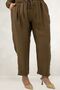 67068 Large Size Men's Collared Double Liyosell Trouser Suit - Brown - 5