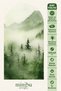 Green Forest Landscape Bohemian Arch Boho Arch Modern Wall Sticker Mnb-81 - 3