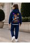 Space Quest Unisex Kids' Hooded Tracksuit Set – Printed Sweatshirt & Jogger Pants - 2