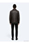 Brown Regular Fit Shirt Collar Casual Leather Leather Coat - 7