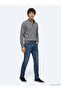 Indigo Straight Slim Fit Denim Cotton Blend Pants