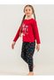Mother - Daughter, 100% Cotton, Red, Be Happy Everyday, Long Sleeve Pajama Set (Sets Will Be Sold Separately) - 2