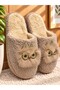 Owl Model Towel Women's House Slippers - Warm and Fluffy Slippers with Noise-Free Soles - 3
