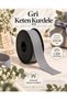 Gray Linen Ribbon 2.5 cm – 1 Roll 20 Meters – Decorative Bow, Gift Wrapping, Decoration, and Textile Accessory Ribbon