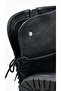 Women's Leather Look Side Buttoned Rider Model Long Boots - 4