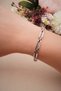 Silver Color Zircon Stone Long Ring Model Xuping Steel Bracelet, Non-Tarnish Steel Bracelet 19 cm - 7