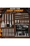 26-Piece BBQ Tool Set, Stainless Steel with Carrying Case Aluminium Carrying Case, Tongs, Spatula & Fork, Skewers & Brushes, 45 x 30 x 9 cm Case, Outdoor Cookouts - 2