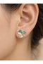 Colorful Flower Shaped Gold Detailed Women's Earrings Yrn-36 - 2