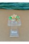 Orange Flower Enamel Adjustable Ring - 2