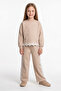 Lace Detailed Crew Neck Girls' 2-Piece Set - 2