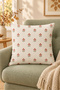 Powder Tile Geometric Floral Pattern 4 Pillow Covers 1 Runner 5 Piece Set - 6