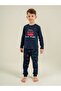 Father - Son, 100% Cotton, Navy Blue, Let It Snow, Long Sleeve Pajama Set (the Sets Are Sold Separately at Different Prices.) - 2