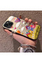 iPhone 15 Plus Compatible Silicone Edge Hard Back Case Balloon Patterned Lover Couple Phone Case - 2
