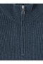 Ozmarka New Season Indigo Stand Collar Men's Knitwear Sweater - 5
