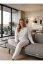 Large Size Long Sleeve Cotton Lycra Interlock Fabric Pajama Set