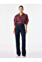 Long Sleeve Plum Color Striped Oversize Shirt