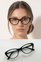 Lucy Cat Eye Blue Light Protected Black Glasses