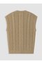 Özmarka New Season White Loose Fit V-Neck Men's Knitwear Sweater - 3