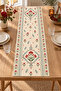 Sage Red Ethnic Floral Patterned 4 Pillow Covers 1 Runner 5 Piece Set - 4