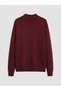 Özmarka New Season Burgundy Half Turtleneck Men's Knitwear Sweater - 4