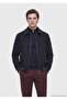 Navy Blue Regular Fit Shirt Collar Casual Woven Coat - 4