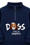 Sweet Dog Embroidered Baby Boy 2-Piece Tracksuit Set Premium 3 Yarn Threaded Half-Zip Winter Set - 5
